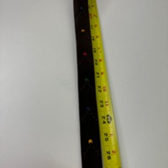 Women's Brown Leather Belt with Multi-Couloured Beads - Picture 6 of 7